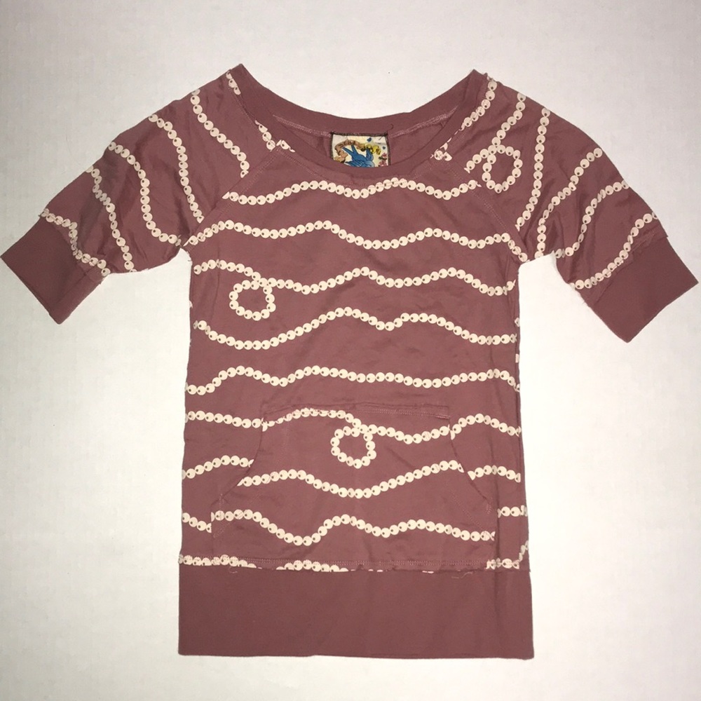 Pearl print sweatshirt pink girly